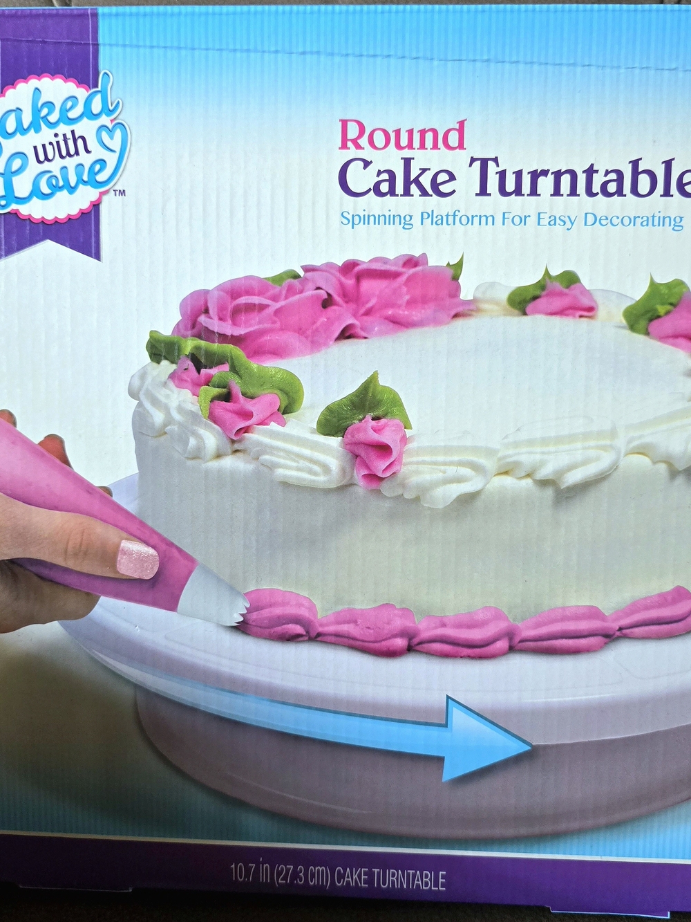 White Round Cake Turntable